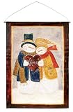 Our Heart to Yours Canvas ~ Snowmen and Woman Welcoming Winter