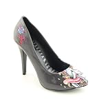 Ed Hardy Womens Sunset Pump,Grey 10FSS103W,9 M US 417wlAnlKSL. SL160 Ed Hardy Womens Sunset Pump,Grey 10FSS103W,9 M US