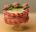 Miniature Artisan Happy Birthday Cake on a Cake Stand