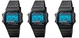 Casio Mens' Special Package Deal 3 Illuminator Chronograph Alarm Watches Model F-105W B0014LT8ZW