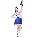 maboobie Women's Cheerleader Uniform Costume School Girls Musical Party Fancy Dress Outfit M Blue
