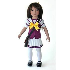 Christmas Gift: Kohanna Doll, 18 Tall Made of Vinyl ~ Japanese School Girl Uniform ~ Made... by Girlfriends Collection Carpatina Dolls