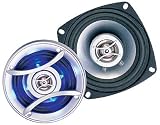 Car 4 2 way 80W Speakers with LED Grille - Pair