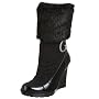 GUESS Women's Emilia Nylon Fur Mid Calf Wedge Boot
