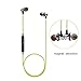 Bluetooth Headphones, V4.0 Wireless Stereo Bluetooth Earphones [Magnet Attraction] Sport Headset In-Ear Noise Cancelling Headphone Earbuds for Gym Running -Sweatproof, Microphone (Green)