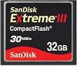 SanDisk 32GB Extreme III Compact Flash Card (Retail Package, SDCFX3-032G-A31)
