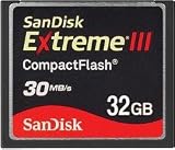 SanDisk 32GB Extreme III Compact Flash Card (Retail Package, SDCFX3-032G-A31)