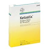 Bayer Ketostix Reagent Strips for Urinalysis, 20 Foiled Strips (Pack of 3)