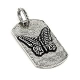 HammeRed Finish Butterfly Dog Tag