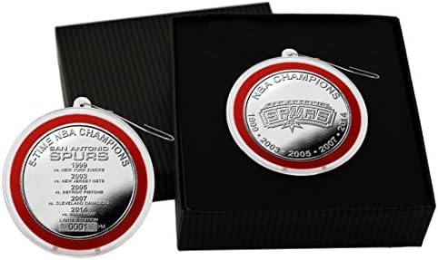 San Antonio Spurs 5-time NBA Finals Champions Silver Coin Ornament