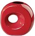 Orange-Red O Shaped Ceramic Vase