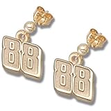 LogoArt Dale Earnhardt, Jr. 10K Driver Number Ball Dangle Earrings