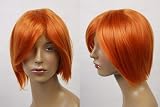 Cosplayland - 30cm short straight Party heat-resist Fee Theater Wig - orange