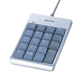 【クリックで詳細表示】BUFFALO スタンダードテンキーボード シルバー BTKU01SVA： パソコン・周辺機器