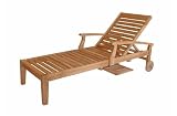 Anderson Teak SL-108 Alamo Sun Lounger with Arm (Natural)