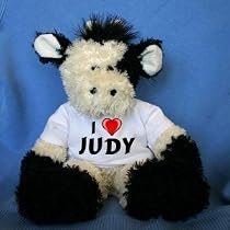 Plush Stuffed Cow (Lazy Daisy) toy with I Love Judy t-shirt