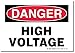 Danger High Voltage Decal Sign - 10
