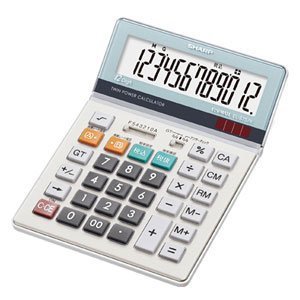 SHARP グラストップ調デザイン電卓 12桁 セミデスクサイズ グリーン購入法適用 早打ち/アンサーチェック/サイレントキー EL-S752K-X