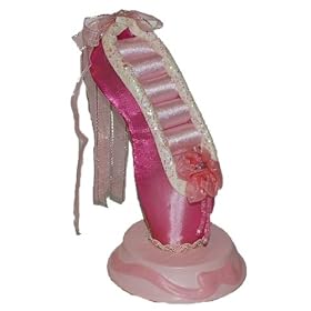 Pink Ballerina Shoe Ballet Slipper Ring Holder Stand Organizer
