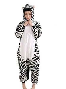 Keral Costume Cosplay Unicorn Homewear Lounge Wear Ightwear (L, Zebra)