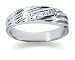 0.12 ctw. Men's Round Diamond Wedding Band in 14K White Gold
