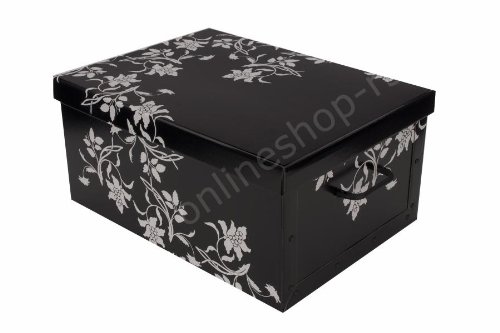 Aufbewahrungsbox Pappschachtel mit Deckel schwarz 