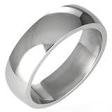 Stainless Steel Comfort Fit Wedding Band Size 10