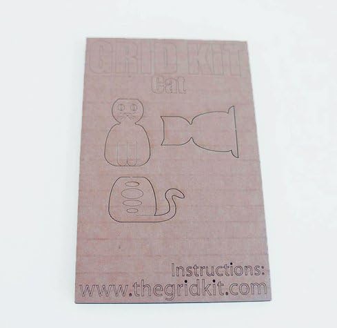 The Grid Kit - Mini Cat Kit. Make a Cat. 100% Cardboard.