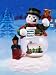 Thomas Kinkade Flurry of Good Cheer Snow Man Snow Globe