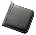 Cleveland Indians Black Square Leather CD Case
