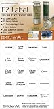 100 Clear Round Spice Pantry Labels Clear with Black Lettering