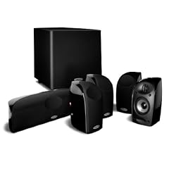 polk audio TL1600 Blackstone 5.1 Satelliten Surround Lautsprecher Set mit Subbass Schwarz (6-tlg)