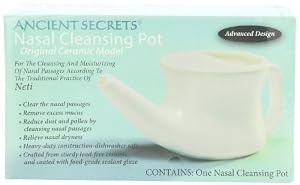 Ancient Secrets Ceramic Nasal Cleansing Pot, 1 Neti Pot