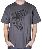 FAMOUS STARS & STRAPS Por Vida Mens T-Shirt Tee Shirt Top Travis Barker Charcoal/Grey