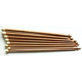 U-nitt 13 inch bamboo tunisian afghan crochet hooks 8 pack H-P Patina