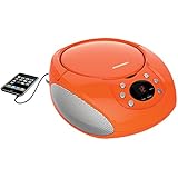Sylvania Portable CD Boombox with AM/FM Radio (Orange)