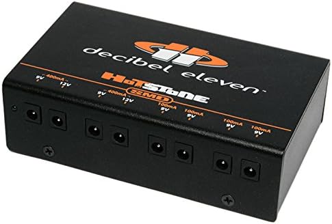 Decibel Eleven Hot Stone SMD Isolated DC Power Supply Pedal Bundle w/ 4 free Items: StageTrix Setting Saver Pen, StageTrix Pedal Fastener, 2x Hosa Patch Cables