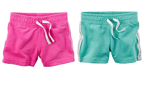Carter's Baby Girls 2 Pack Pull-On French Terry Soft Shorts