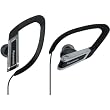 Panasonic RP-HS200-K In-Ear Water-Resistant Sport-Clip Earbud Heaphones with Clear Sound Cord Management (Black)
