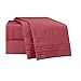 Clara Clark Bed Sheets, Premier 1800 Series 4 Piece Bed Sheet Set, Deep Pocket, Wrinkle, Fade, Stain Resistant, Luxury Soft Bedding Sheets & Pillowcases, Queen, Burgundy Red