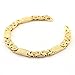 Hpolw Gold Plated Men Necklace and Bracelet Set Necklace Stainless Steel 316l