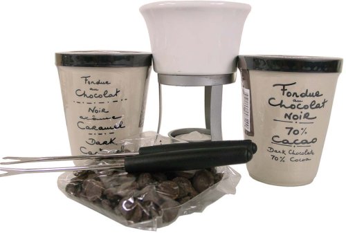 Gift Set: 2 x Anysetiers du Roy Fondue Dark Chocolate + Dark chocolate with caramel ea 7... by Anysetiers du Roy