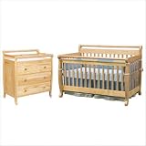 Emily 4-in-1 Convertible Crib Nursery Set in Natural