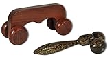 2 Wooden instruments for massage, roller 4 points + roller for face, imported from Thailand (14300+303)