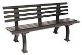 Produkt-Bild: Wetterfeste Parkbank SYLT, Kunststoff braun, 150cm