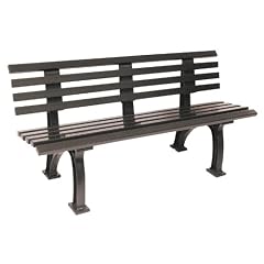 Wetterfeste Parkbank SYLT, Kunststoff braun, 150cm