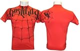 HOSTILITY CLOTHING "WEB WRAP" RED MMA T-SHIRT SIZE MEDIUM