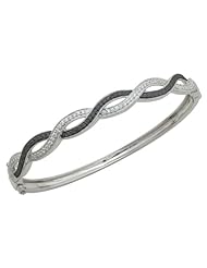 925 Sterling Silver 1.02ctw Black Diamond Bracelet