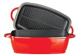 Review Kinetic 26258.00 / Kinetic Color Cast 4-1/2 Liter Rectangular Roaster with Grill Pan Lid