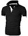 Ohoo Mens Slim Fit Short Sleeve Plain Polo Shirt in Pure Cotton
